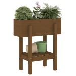 vidaXL Jardinieră de grădină, maro miere, 62x30x69 cm, lemn masiv pin vidaXL Jardinieră de grădină, maro miere, 62x30x69 cm, lemn masiv pin