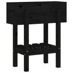 vidaXL Jardinieră de grădină, negru, 62x30x69 cm, lemn masiv pin