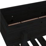 vidaXL Jardinieră de grădină, negru, 62x30x69 cm, lemn masiv pin