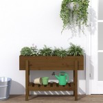 vidaXL Strat înălțat de grădină maro miere 101x30x69 cm lemn masiv pin vidaXL Strat înălțat de grădină maro miere 101x30x69 cm lemn masiv pin