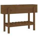 vidaXL Strat înălțat de grădină maro miere 101x30x69 cm lemn masiv pin vidaXL Strat înălțat de grădină maro miere 101x30x69 cm lemn masiv pin