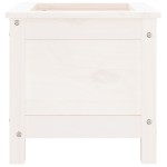 vidaXL Jardinieră de grădină, alb, 40x40x39 cm, lemn masiv de pin vidaXL Jardinieră de grădină, alb, 40x40x39 cm, lemn masiv de pin