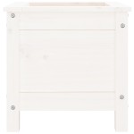 vidaXL Jardinieră de grădină, alb, 40x40x39 cm, lemn masiv de pin vidaXL Jardinieră de grădină, alb, 40x40x39 cm, lemn masiv de pin