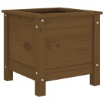 vidaXL Jardinieră de grădină, maro miere, 40x40x39 cm, lemn masiv pin vidaXL Jardinieră de grădină, maro miere, 40x40x39 cm, lemn masiv pin