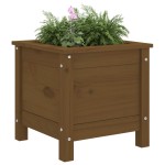 vidaXL Jardinieră de grădină, maro miere, 40x40x39 cm, lemn masiv pin vidaXL Jardinieră de grădină, maro miere, 40x40x39 cm, lemn masiv pin