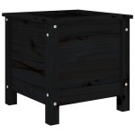 vidaXL Jardinieră de grădină, negru, 40x40x39 cm, lemn masiv pin vidaXL Jardinieră de grădină, negru, 40x40x39 cm, lemn masiv pin