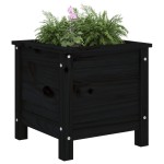 vidaXL Jardinieră de grădină, negru, 40x40x39 cm, lemn masiv pin vidaXL Jardinieră de grădină, negru, 40x40x39 cm, lemn masiv pin