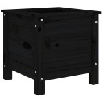 vidaXL Jardinieră de grădină, negru, 40x40x39 cm, lemn masiv pin vidaXL Jardinieră de grădină, negru, 40x40x39 cm, lemn masiv pin