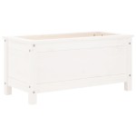 vidaXL Jardinieră de grădină, alb, 82,5x40x39 cm, lemn masiv de pin vidaXL Jardinieră de grădină, alb, 82,5x40x39 cm, lemn masiv de pin