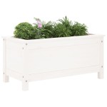 vidaXL Jardinieră de grădină, alb, 82,5x40x39 cm, lemn masiv de pin vidaXL Jardinieră de grădină, alb, 82,5x40x39 cm, lemn masiv de pin