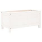 vidaXL Jardinieră de grădină, alb, 82,5x40x39 cm, lemn masiv de pin vidaXL Jardinieră de grădină, alb, 82,5x40x39 cm, lemn masiv de pin