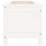 vidaXL Jardinieră de grădină, alb, 82,5x40x39 cm, lemn masiv de pin vidaXL Jardinieră de grădină, alb, 82,5x40x39 cm, lemn masiv de pin