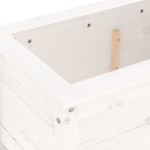 vidaXL Jardinieră de grădină, alb, 82,5x40x39 cm, lemn masiv de pin vidaXL Jardinieră de grădină, alb, 82,5x40x39 cm, lemn masiv de pin