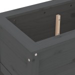 vidaXL Jardinieră de grădină, gri, 82,5x40x39 cm, lemn masiv pin vidaXL Jardinieră de grădină, gri, 82,5x40x39 cm, lemn masiv pin