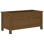 vidaXL Jardinieră de grădină, maro miere, 82,5x40x39 cm lemn masiv pin vidaXL Jardinieră de grădină, maro miere, 82,5x40x39 cm lemn masiv pin