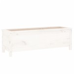 vidaXL Strat înălțat de grădină, alb, 119,5x40x39 cm, lemn masiv pin vidaXL Strat înălțat de grădină, alb, 119,5x40x39 cm, lemn masiv pin