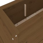 vidaXL Strat înălțat grădină maro miere 119,5x40x39 cm lemn masiv pin