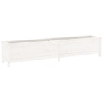 vidaXL Strat înălțat de grădină, alb, 199,5x40x39 cm, lemn masiv pin vidaXL Strat înălțat de grădină, alb, 199,5x40x39 cm, lemn masiv pin
