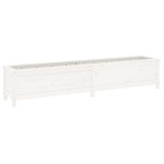 vidaXL Strat înălțat de grădină, alb, 199,5x40x39 cm, lemn masiv pin vidaXL Strat înălțat de grădină, alb, 199,5x40x39 cm, lemn masiv pin