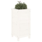 vidaXL Jardinieră de grădină, alb, 40x40x78 cm, lemn masiv de pin vidaXL Jardinieră de grădină, alb, 40x40x78 cm, lemn masiv de pin