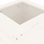 vidaXL Jardinieră de grădină, alb, 40x40x78 cm, lemn masiv de pin vidaXL Jardinieră de grădină, alb, 40x40x78 cm, lemn masiv de pin