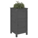 vidaXL Jardinieră de grădină, gri, 40x40x78 cm, lemn masiv pin vidaXL Jardinieră de grădină, gri, 40x40x78 cm, lemn masiv pin