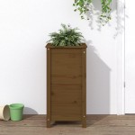 vidaXL Jardinieră de grădină, maro miere, 40x40x78 cm, lemn masiv pin vidaXL Jardinieră de grădină, maro miere, 40x40x78 cm, lemn masiv pin