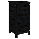 vidaXL Jardinieră de grădină, negru, 40x40x78 cm, lemn masiv de pin
