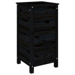 vidaXL Jardinieră de grădină, negru, 40x40x78 cm, lemn masiv de pin