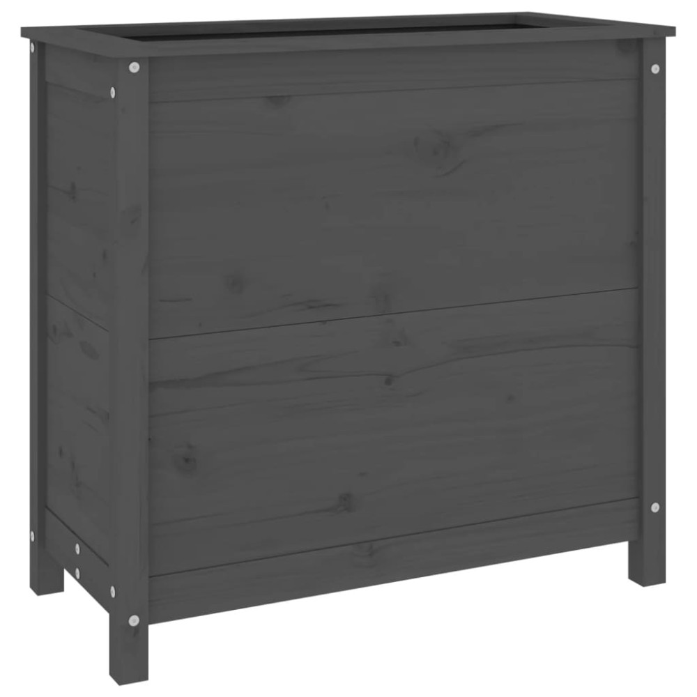 vidaXL Jardinieră de grădină, gri, 82,5x40x78 cm, lemn masiv de pin