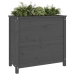 vidaXL Jardinieră de grădină, gri, 82,5x40x78 cm, lemn masiv de pin
