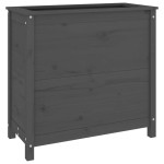 vidaXL Jardinieră de grădină, gri, 82,5x40x78 cm, lemn masiv de pin