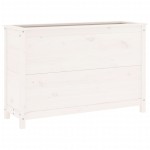 vidaXL Strat înălțat de grădină, alb, 119,5x40x78 cm, lemn masiv pin vidaXL Strat înălțat de grădină, alb, 119,5x40x78 cm, lemn masiv pin