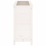 vidaXL Strat înălțat de grădină, alb, 119,5x40x78 cm, lemn masiv pin vidaXL Strat înălțat de grădină, alb, 119,5x40x78 cm, lemn masiv pin