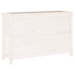 vidaXL Strat înălțat de grădină, alb, 119,5x40x78 cm, lemn masiv pin vidaXL Strat înălțat de grădină, alb, 119,5x40x78 cm, lemn masiv pin