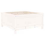 vidaXL Jardinieră de grădină, alb, 82,5x82,5x39 cm, lemn masiv de pin vidaXL Jardinieră de grădină, alb, 82,5x82,5x39 cm, lemn masiv de pin