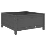 vidaXL Jardinieră de grădină, gri, 82,5x82,5x39 cm, lemn masiv pin