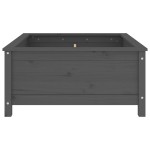 vidaXL Jardinieră de grădină, gri, 82,5x82,5x39 cm, lemn masiv pin