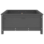 vidaXL Jardinieră de grădină, gri, 82,5x82,5x39 cm, lemn masiv pin