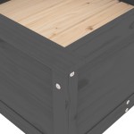 vidaXL Jardinieră de grădină, gri, 82,5x82,5x39 cm, lemn masiv pin