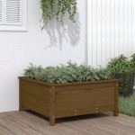 vidaXL Jardinieră grădină, maro miere, 82,5x82,5x39 cm lemn masiv pin vidaXL Jardinieră grădină, maro miere, 82,5x82,5x39 cm lemn masiv pin