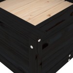vidaXL Jardinieră de grădină, negru, 82,5x82,5x39 cm lemn masiv de pin