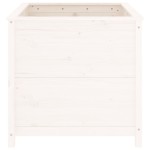 vidaXL Jardinieră de grădină, alb, 82,5x82,5x78 cm, lemn masiv de pin vidaXL Jardinieră de grădină, alb, 82,5x82,5x78 cm, lemn masiv de pin