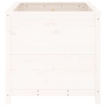 vidaXL Jardinieră de grădină, alb, 82,5x82,5x78 cm, lemn masiv de pin vidaXL Jardinieră de grădină, alb, 82,5x82,5x78 cm, lemn masiv de pin