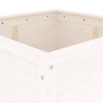vidaXL Jardinieră de grădină, alb, 82,5x82,5x78 cm, lemn masiv de pin vidaXL Jardinieră de grădină, alb, 82,5x82,5x78 cm, lemn masiv de pin