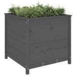 vidaXL Jardinieră de grădină, gri, 82,5x82,5x78 cm, lemn masiv de pin