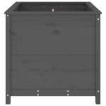 vidaXL Jardinieră de grădină, gri, 82,5x82,5x78 cm, lemn masiv de pin