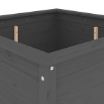 vidaXL Jardinieră de grădină, gri, 82,5x82,5x78 cm, lemn masiv de pin