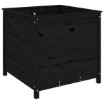 vidaXL Jardinieră de grădină, negru, 82,5x82,5x78 cm lemn masiv de pin
