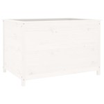 vidaXL Strat înălțat de grădină, alb, 119,5x82,5x78 cm, lemn masiv pin vidaXL Strat înălțat de grădină, alb, 119,5x82,5x78 cm, lemn masiv pin